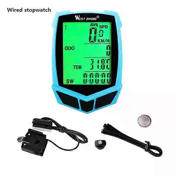 Wireless Bike Computer 20 Functions Speedometer Odometer Cycling Wired Wireless+ MTB Bike Stopwatch Bicycle Computer