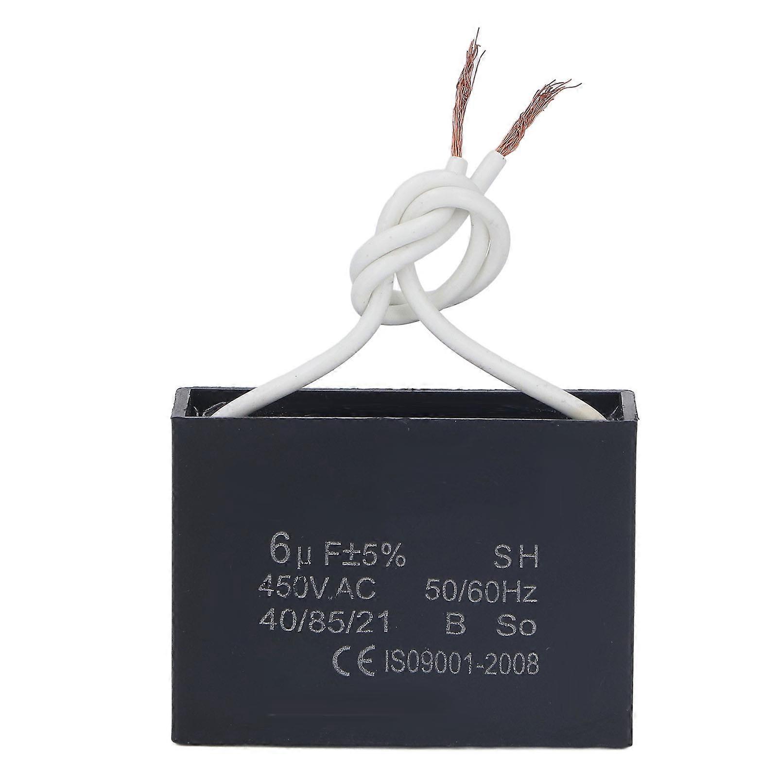 Start Capacitor 450V AC 6μF 50/60Hz Motor Run Accessory Part for Fan Pump Generator