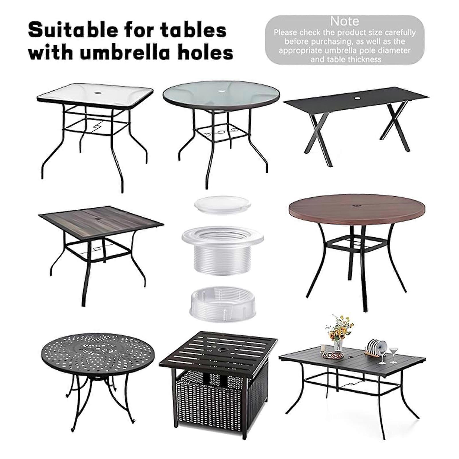 Protective Parasol Table Hole Cover Hole Rings Plug Insert Caps for 1 ...