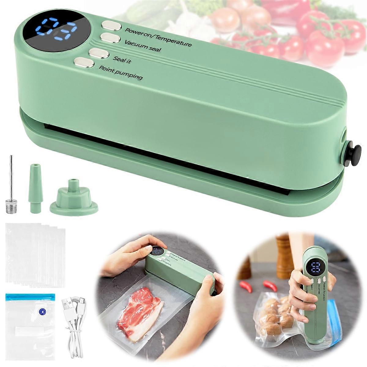 Mini Vacuum Sealer for Food, Green
