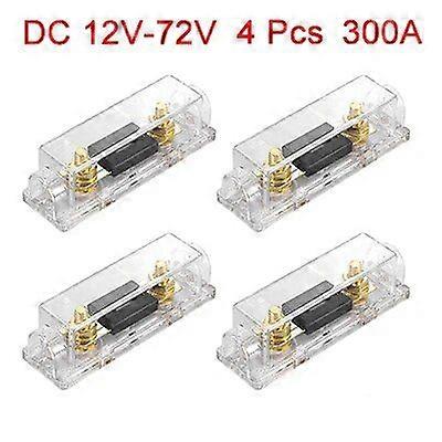 4Pcs 0/2/4 Gauge Portafusibili ANL in linea Blocco fusibili ANL con 200A 250A 300Amp Protezione elettrica fusibile per auto