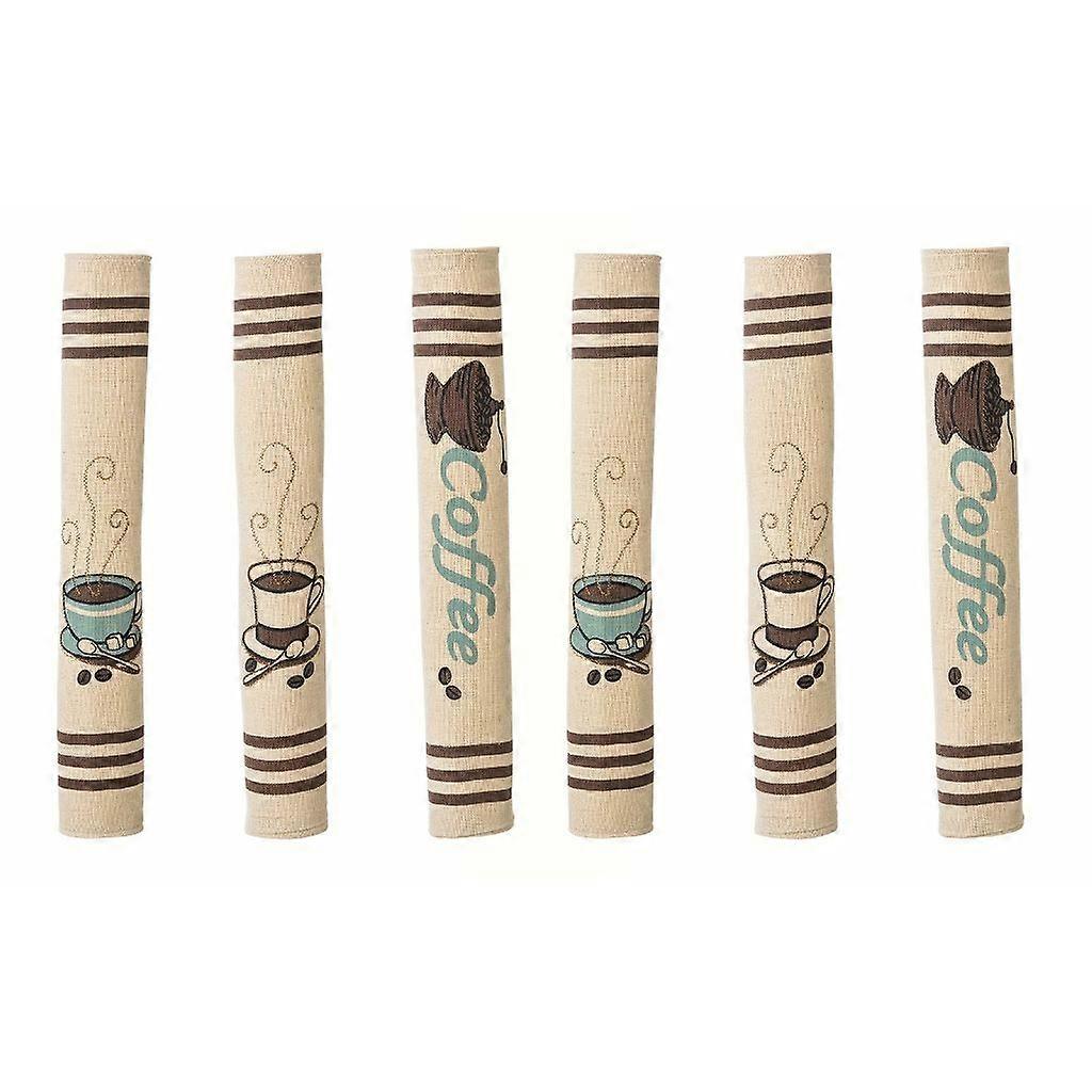 Durability Kitchen Appliance Handle Cover with Coffee Bean Pattern 6Piece