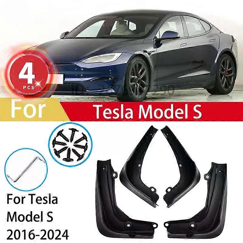 For Tesla Model S 2018 2019 2020 2022 2023 2024 Mud Flaps Splash Guards MudFlaps Front Rear Fender Mudguards Car Accessories