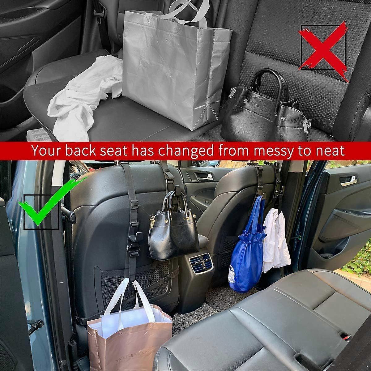 4 Pack Headrest Hooks for Car Universal