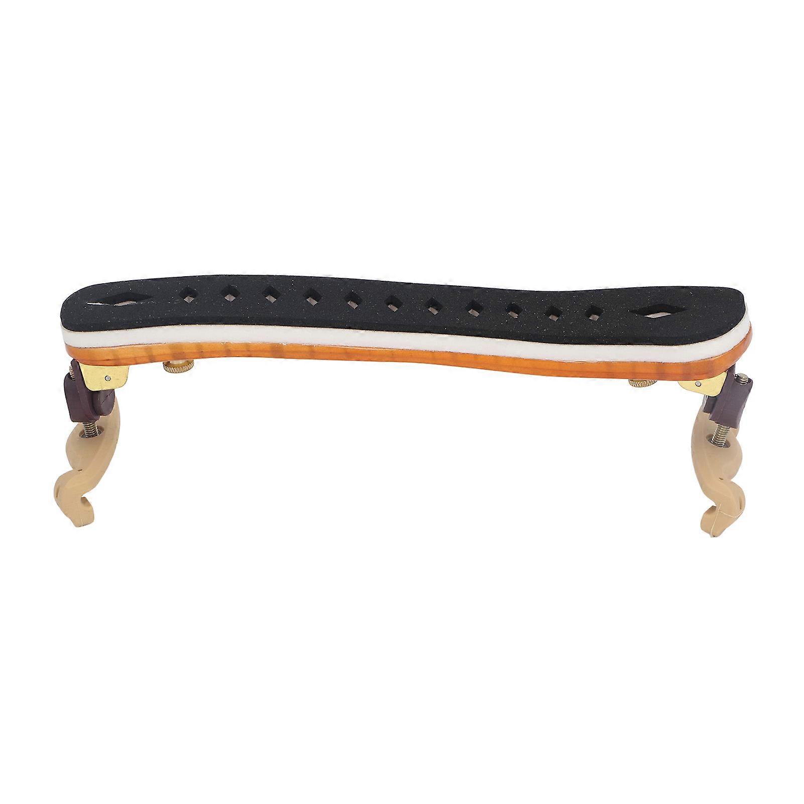 Rest for 4/4 and 3/4 Size Adjustable Height Angle Folding Type Maple Violin Shoulder Pad with White Feet