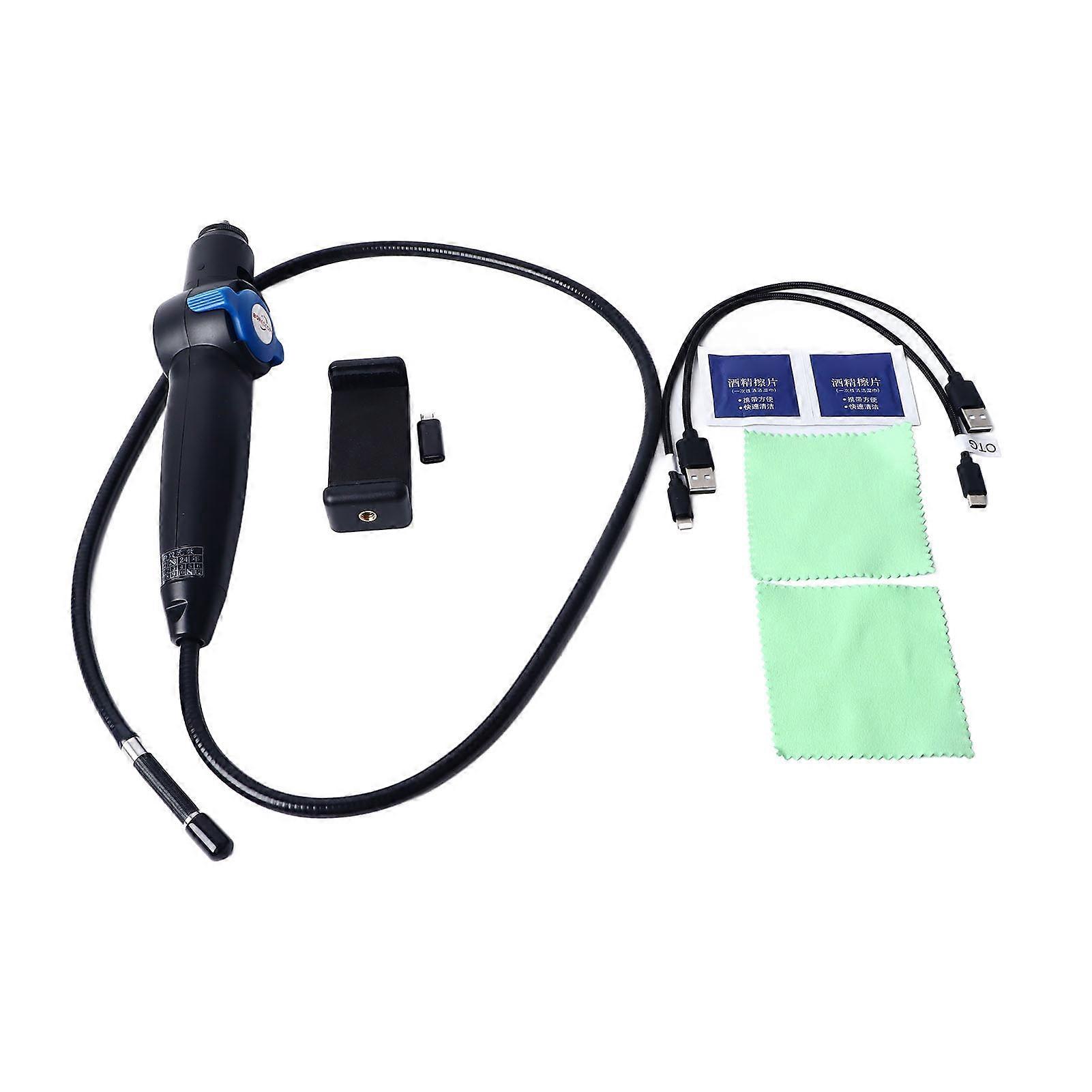 USB Endoscope 2MP HD IP67 Waterproof Pipe Inpsection Camera with LED Light and High Temperature Warning