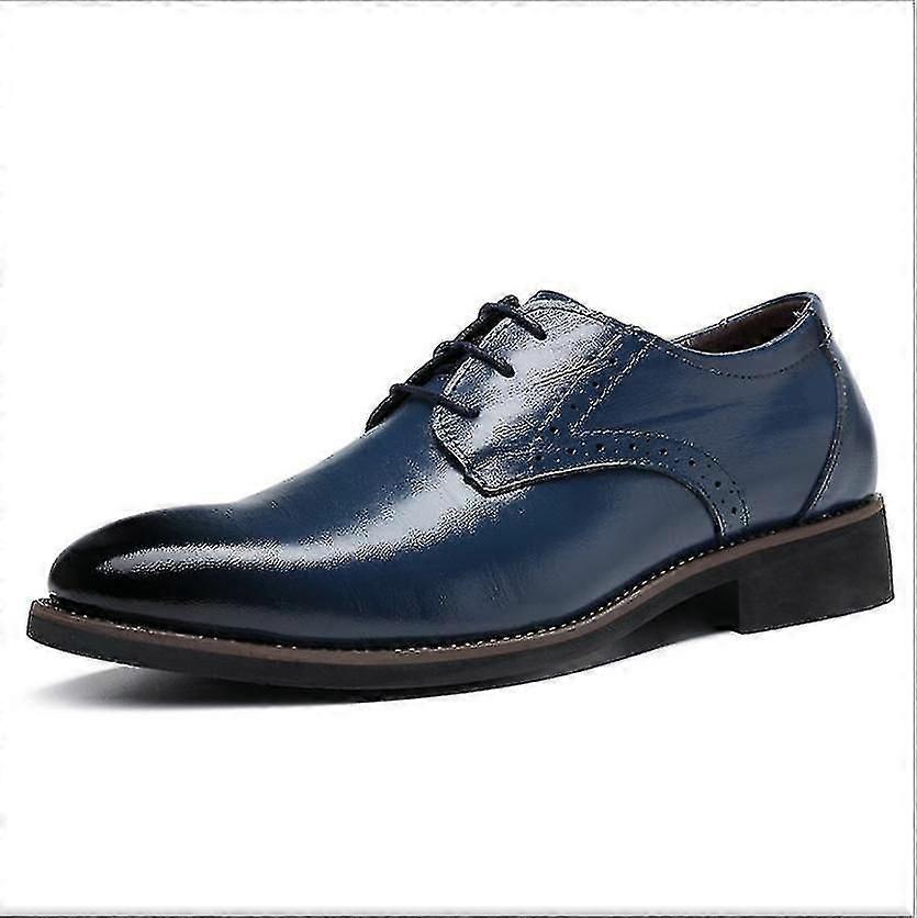 Men Leather Lace Up Formal Shoes