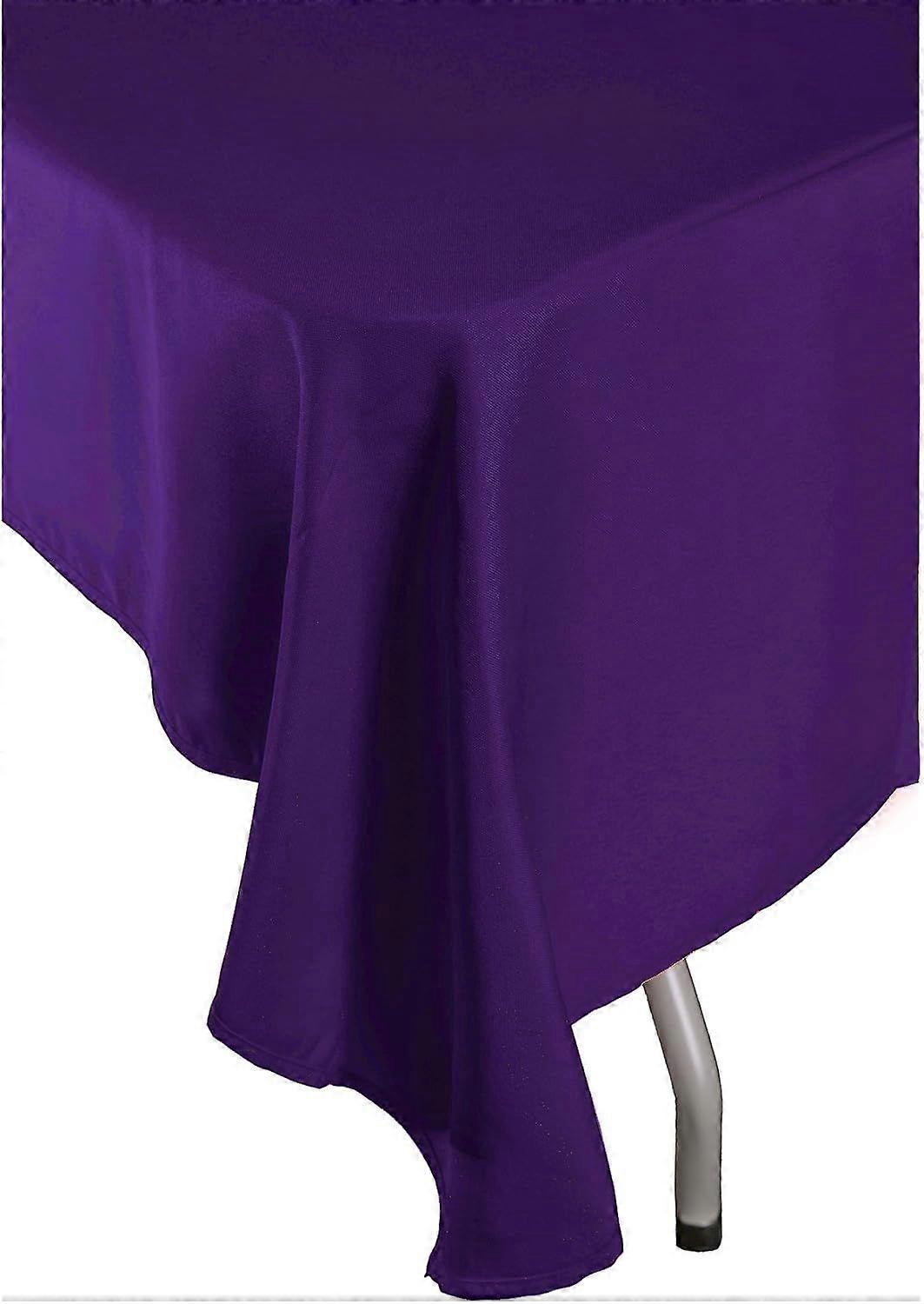 Toalha de mesa retangular - 60 x 102 polegadas - Toalha de mesa retangular roxa para mesa de 6 pés