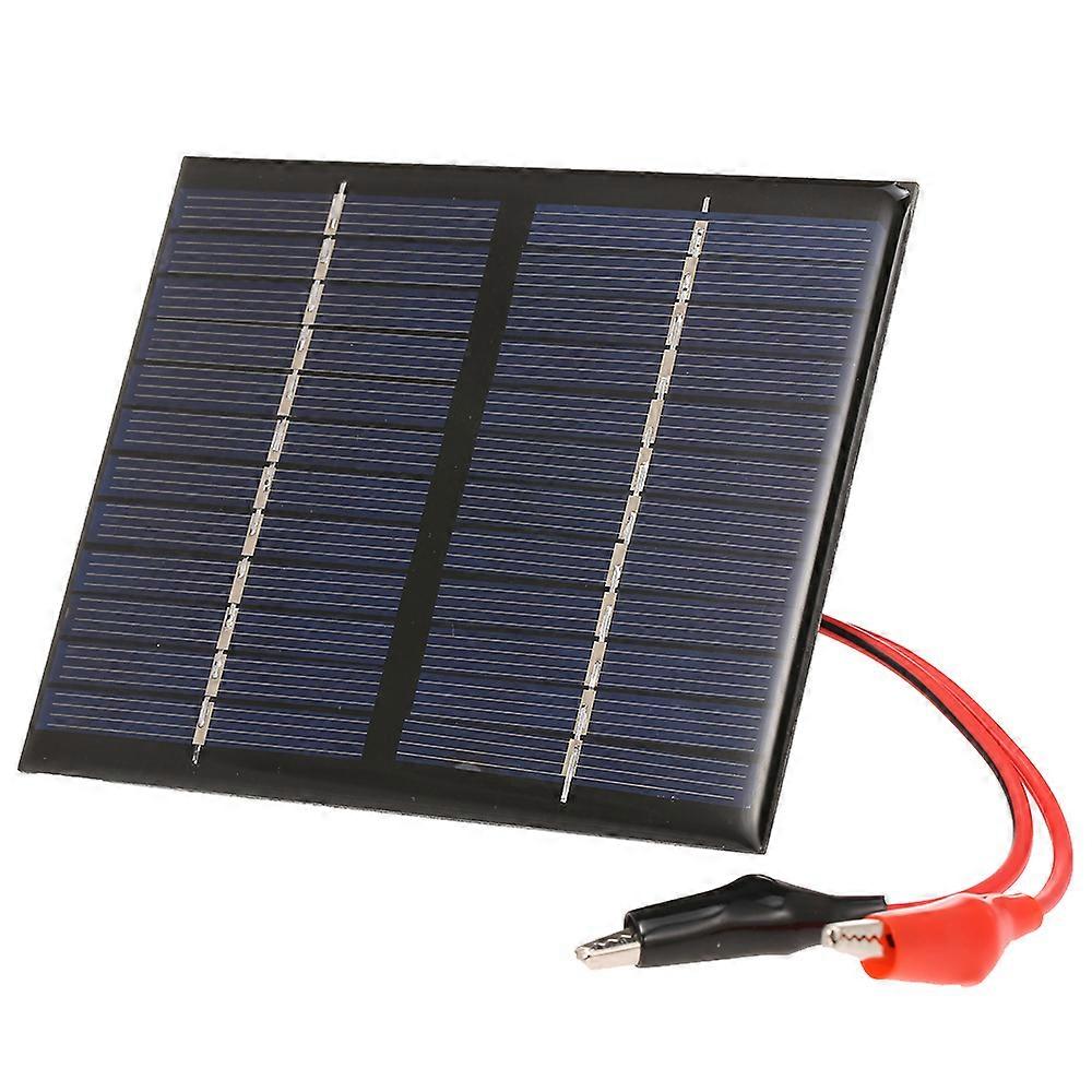 Solar Panel 1.5W 12V Polycrystalline Solar Cell with Alligator Clips Durable Efficient Energy Generation Compact Design Lightweight Easy Setup for DIY