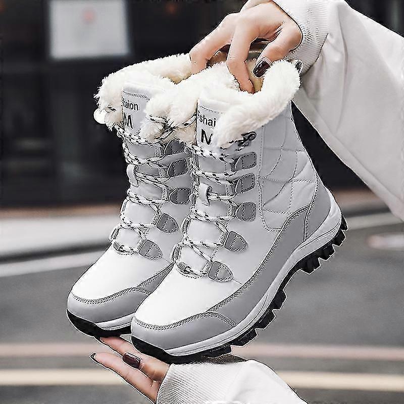 Ankle Boots Women Winter Shoes Keep Warm Non-slip Black Snow Boots