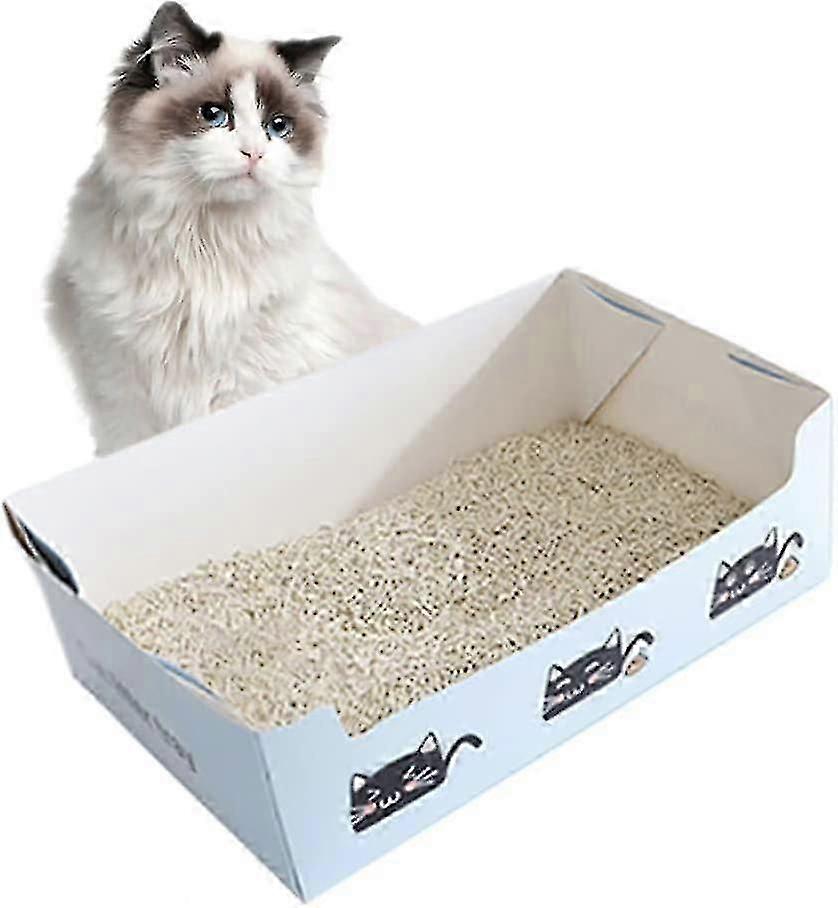 5PCS Disposable Litter Boxes for Cats Dense and Sturdy For Use Liners as Travel Cat Litter Box