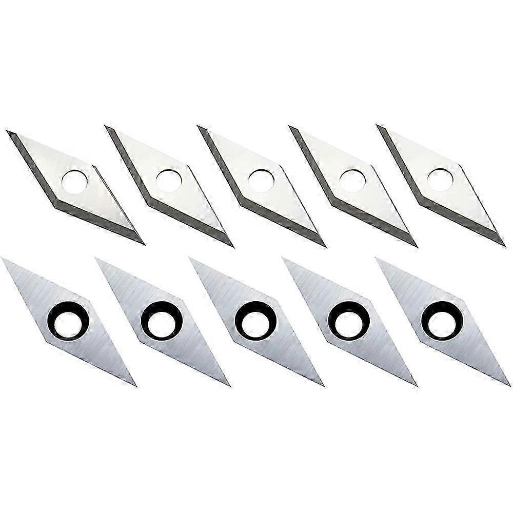 10Pcs Carbide Inserts Cutter Woodturning Chisel Tipped Replacement Blade for Wood Lathe Turning Machine Tools 10X30mm