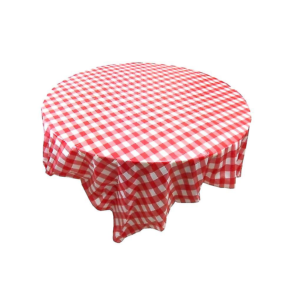 10pcs Red Checkered Tablecloth Plastic Disposable Square Table Cover