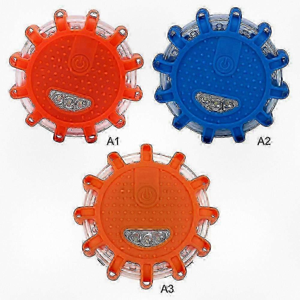 Magnetic LED Emergency Car Strobe Lights with Road Flares for Night Time Warning Signals