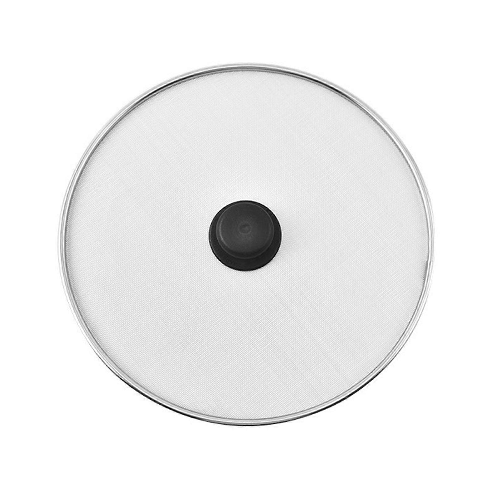 Metal Splash-Proof Cover Grease Screen Pot Lids Oil Proofing Non Stick Weave Mesh Lid Suitable for Frying and Cooking