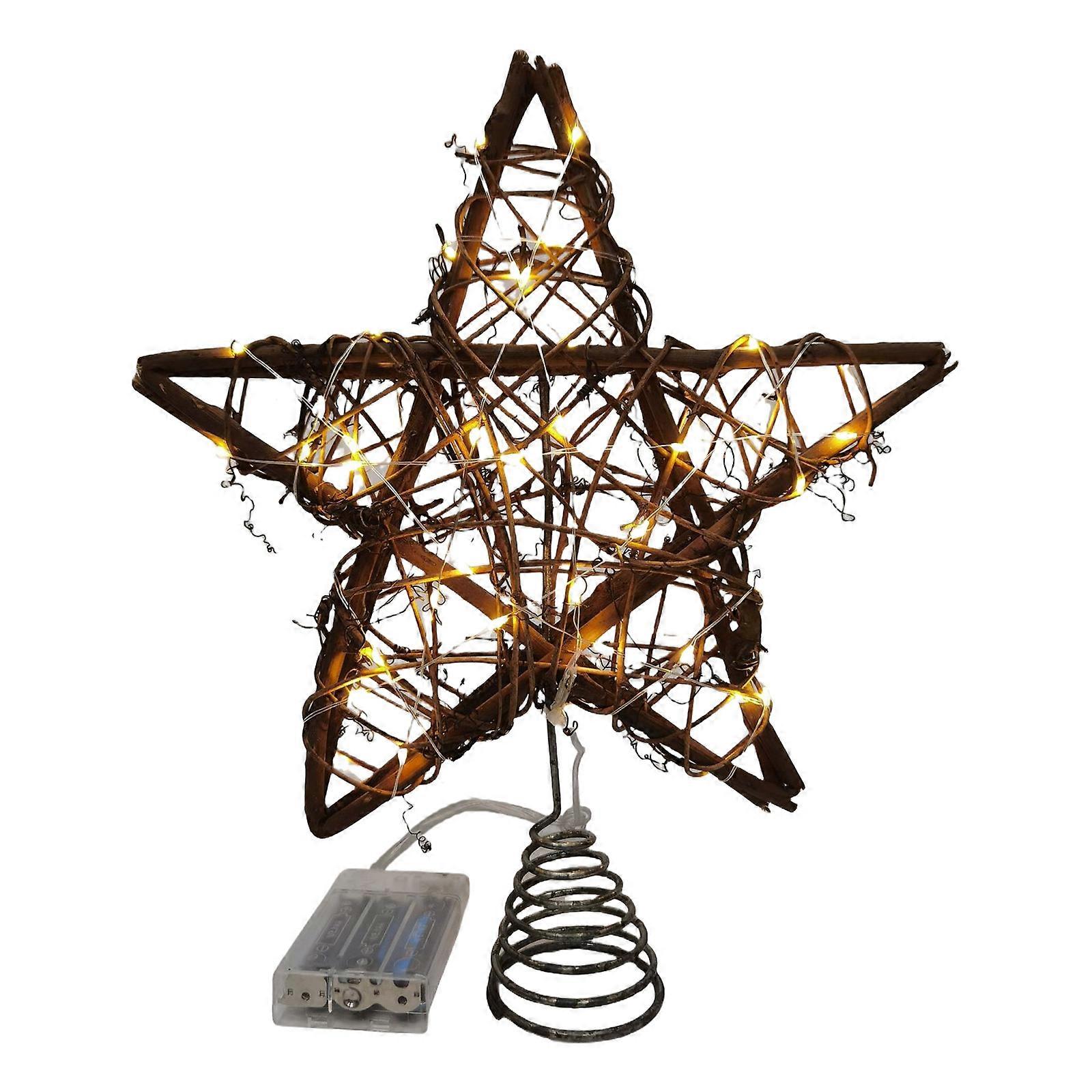 Handmade Christmas Tree Toppers Use Friendly Star Christmas Tree Toppers with LED Light Celebration Decors