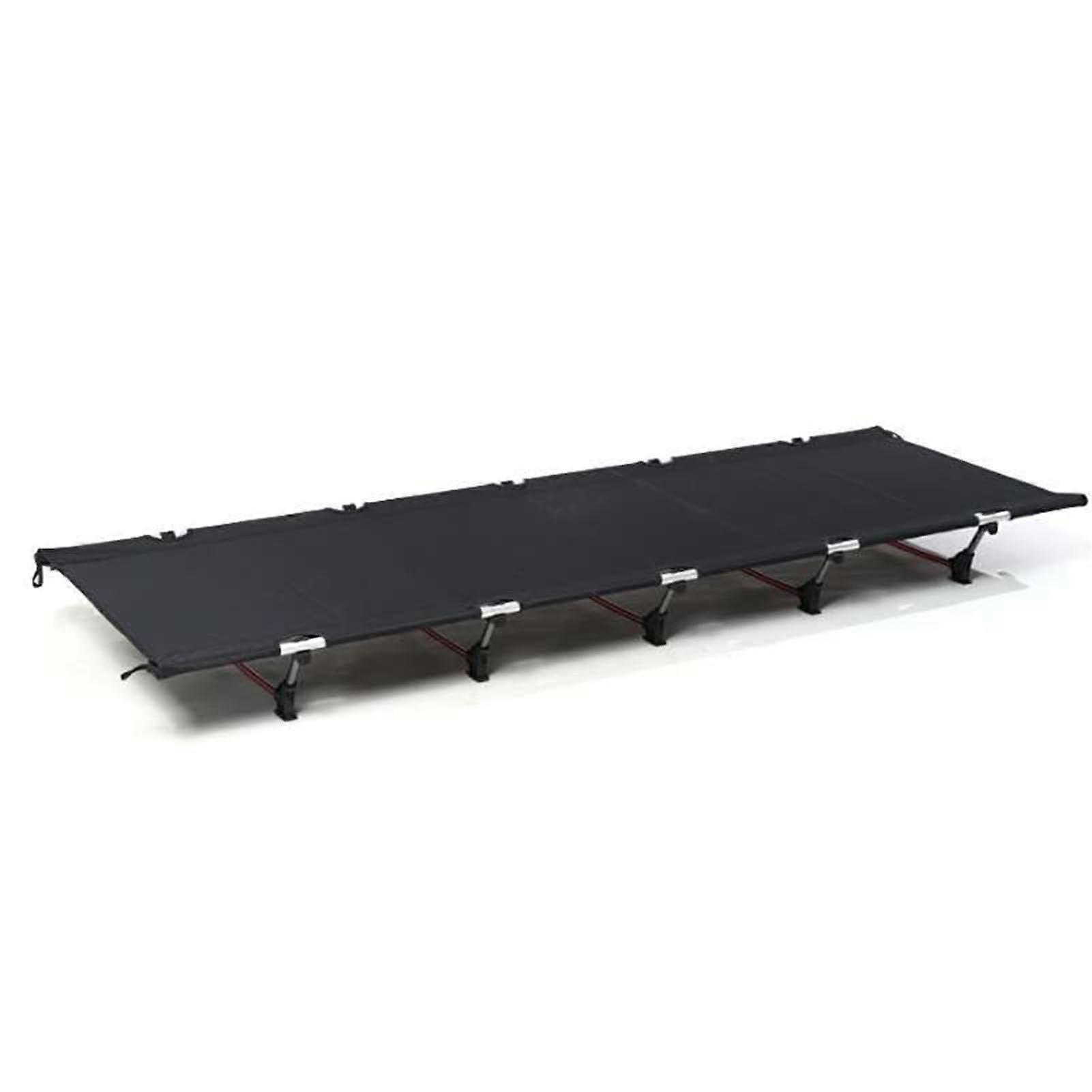 Black Folding Bed for Outdoor Use, Easy to Transport and Store