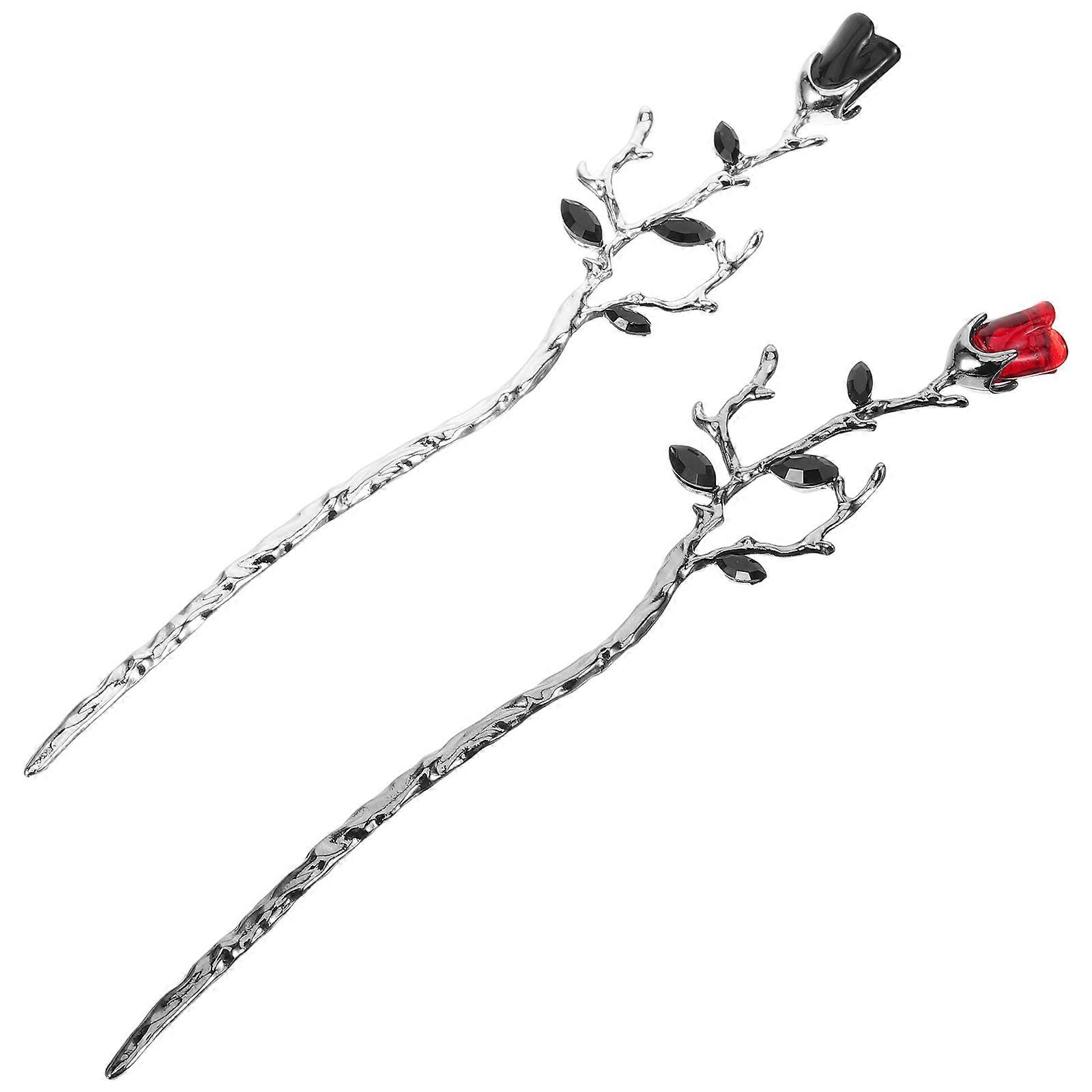 Here's a polished and engaging product description for your **Rose Flower Hair Bun Sticks**:
πΈ **2pcs Rose Flower Hair Bun Sticks β Stylish &