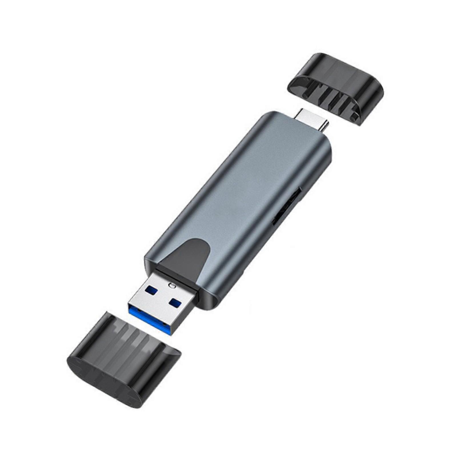 Speed Double Slot Memory Card Reader USB C & USB A Smartphones Tablets PC For TF Cards Transfer
