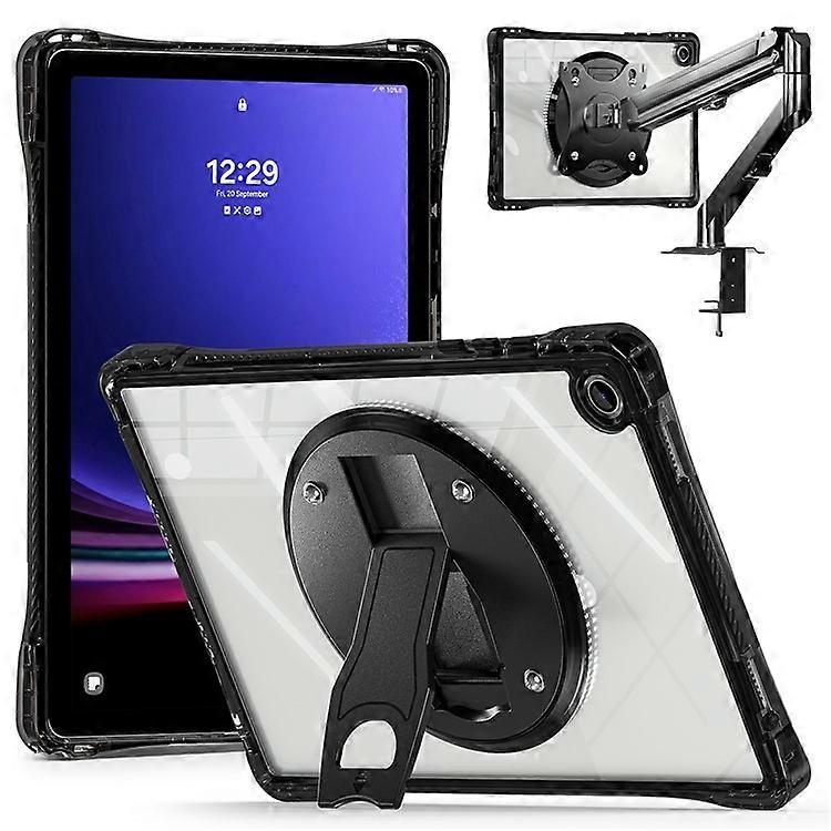 Compatible For Samsung Galaxy Tab A9+ SM-X210 / X216 / X218 Clear Case PC+TPU+Acrylic Kickstand Tablet Back Cover