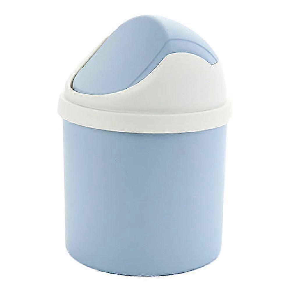 Mini Plastic Wastebasket - Kleiner Desktop-Mülleimer in Blau