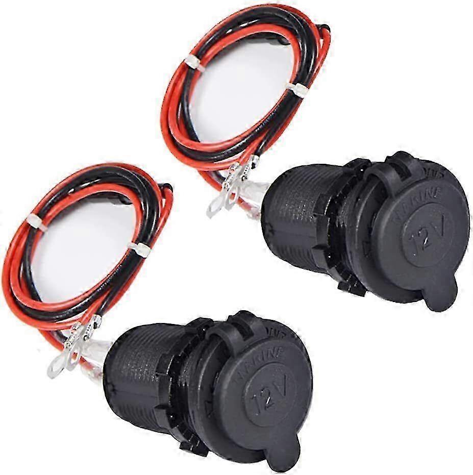 2x 12V Car Cigarette Lighter Socket Adapter Cable DE