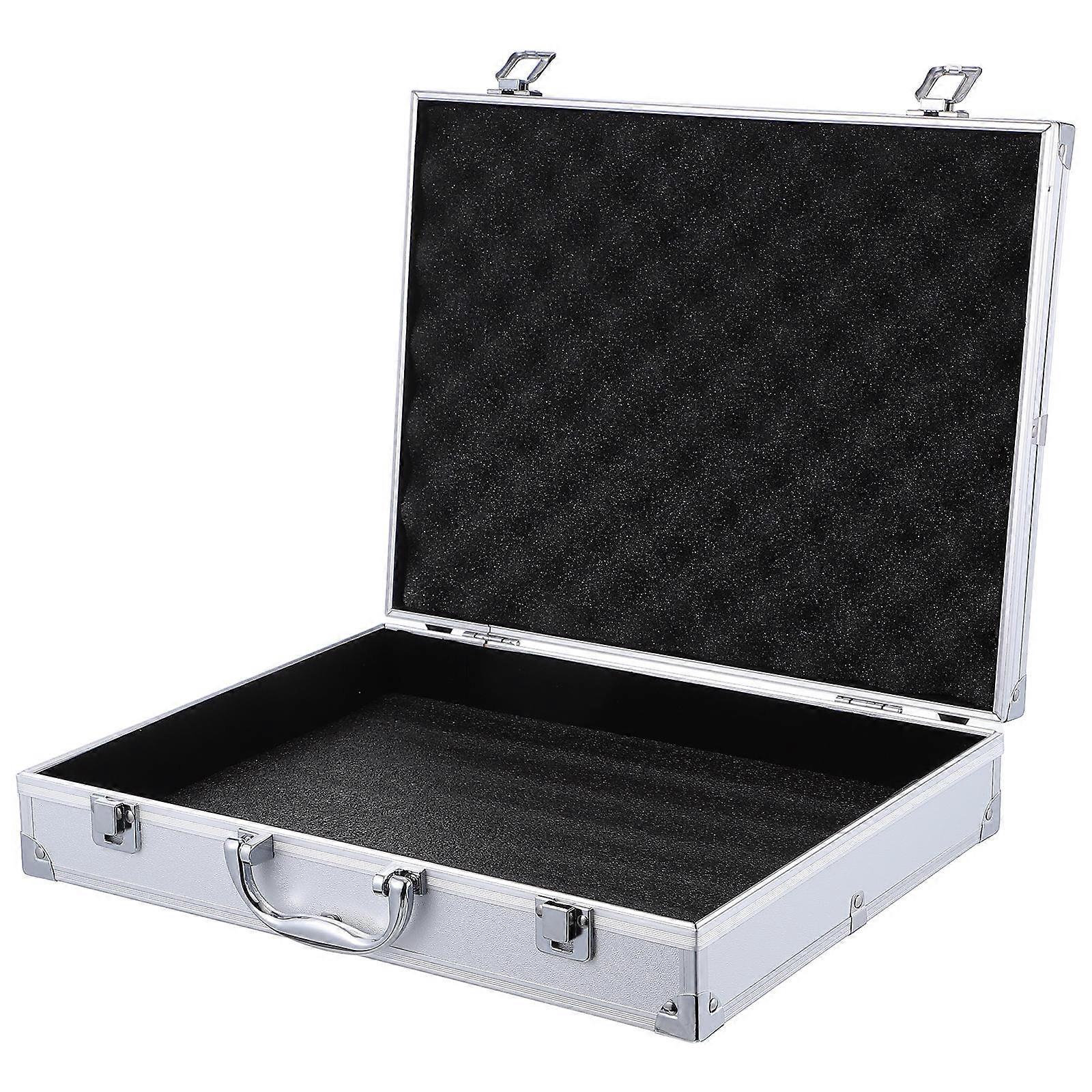 Lockable Aluminum Alloy Flight Case Toolbox with Handle – Portable Multi Use Container for Tools, Cosmetics, Home, Office, and Travel Storage