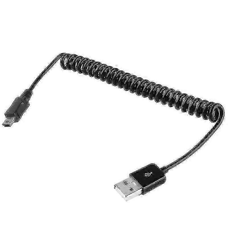 Computer Accessory Sets Mini 5-pin Usb To Usb 2.0 Am Coiled Cable Spring Cable Length: 25cm Can Be Extended Up To