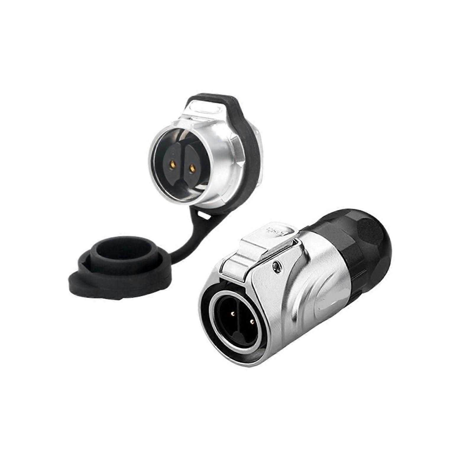 LP16 Aviation Plug And Socket Threaded Panel Mount 2-Pin Full Metal Waterproof Connector Single Hole