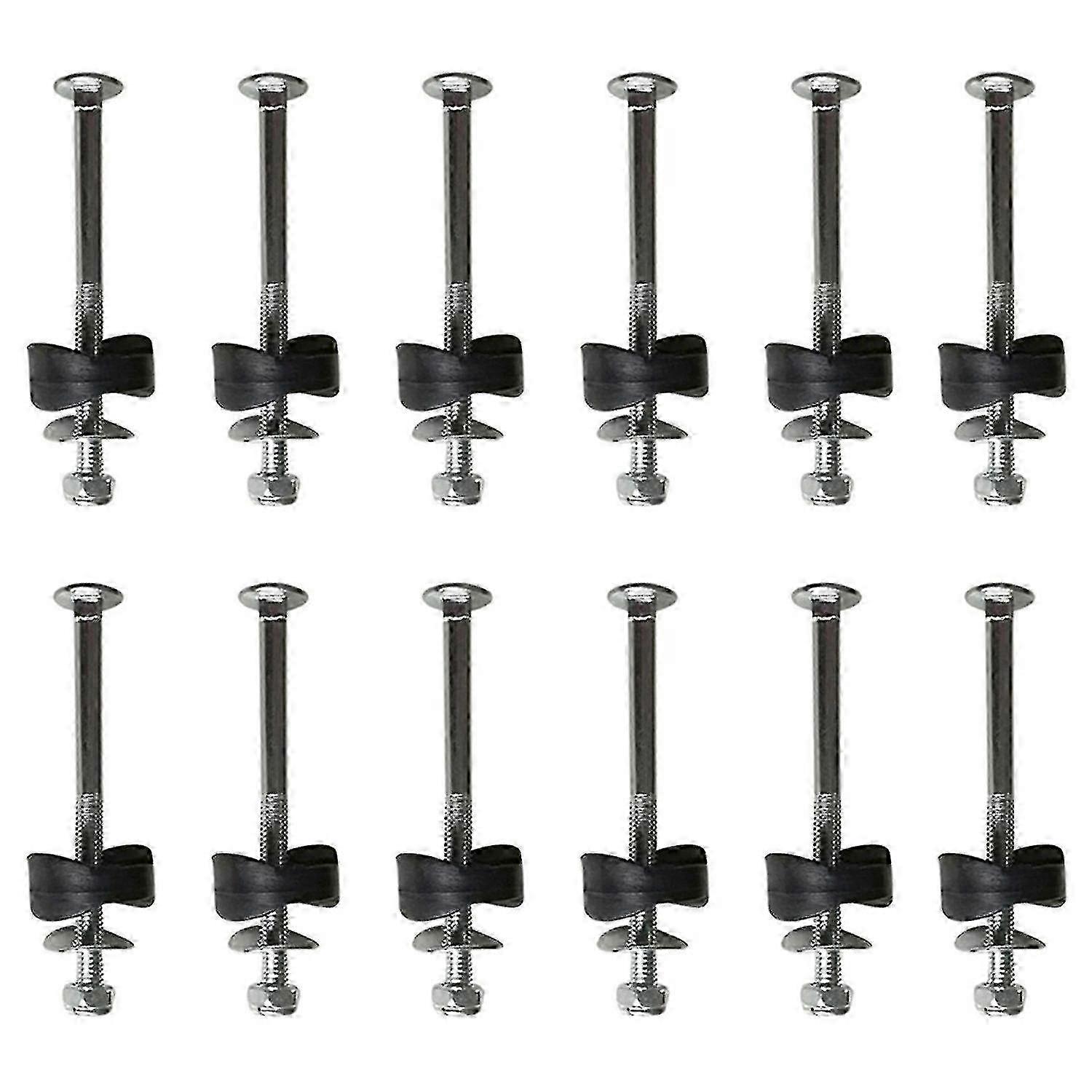 12pcs Black Trampoline Enclosure Pole Gap Spacers - Metal Replacement Parts for Fixing Trampoline Safety Net Poles