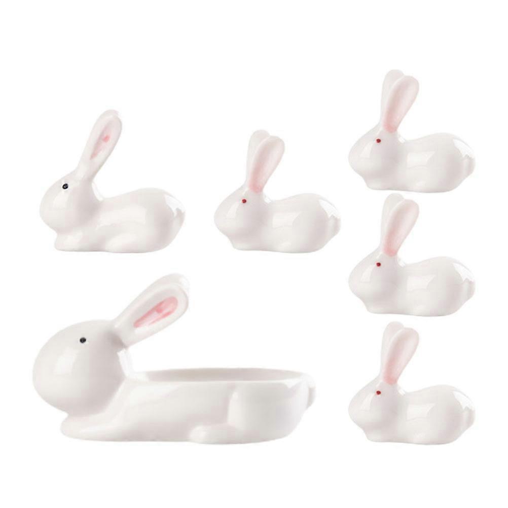 Chopsticks Rest Ceramic Practical Design for Restaurant 16*8.5Cm 1Set