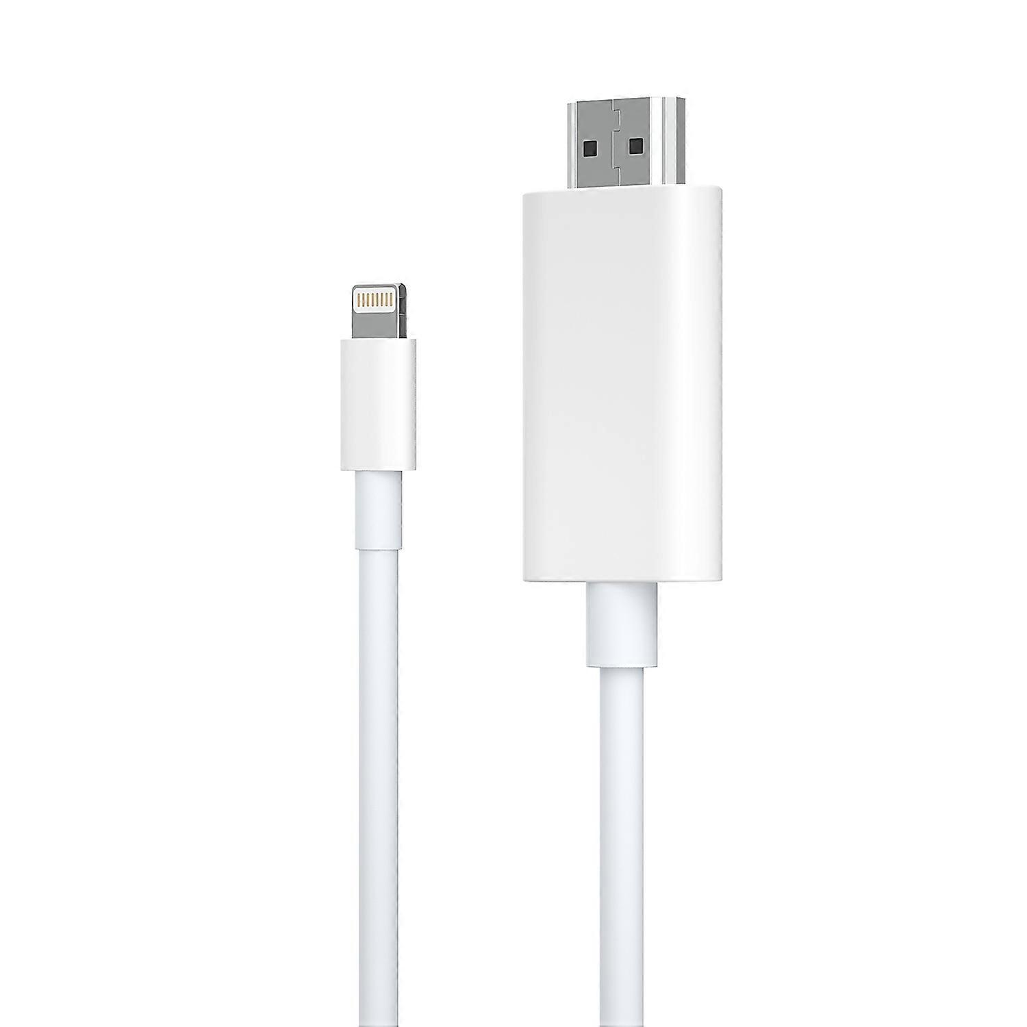 E4U Lightning to HDMI Cable For iPhone iPad 1080P HD Screen Mirroring M1g Adapter Supports iOS 11.0+