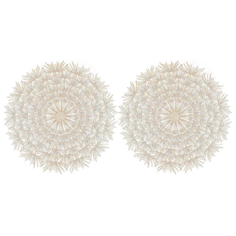 Dandelion Flower Table Mats Dandelion Shaped Table Mats Housewarming Classic 38X38CM Decorative 2Pcs