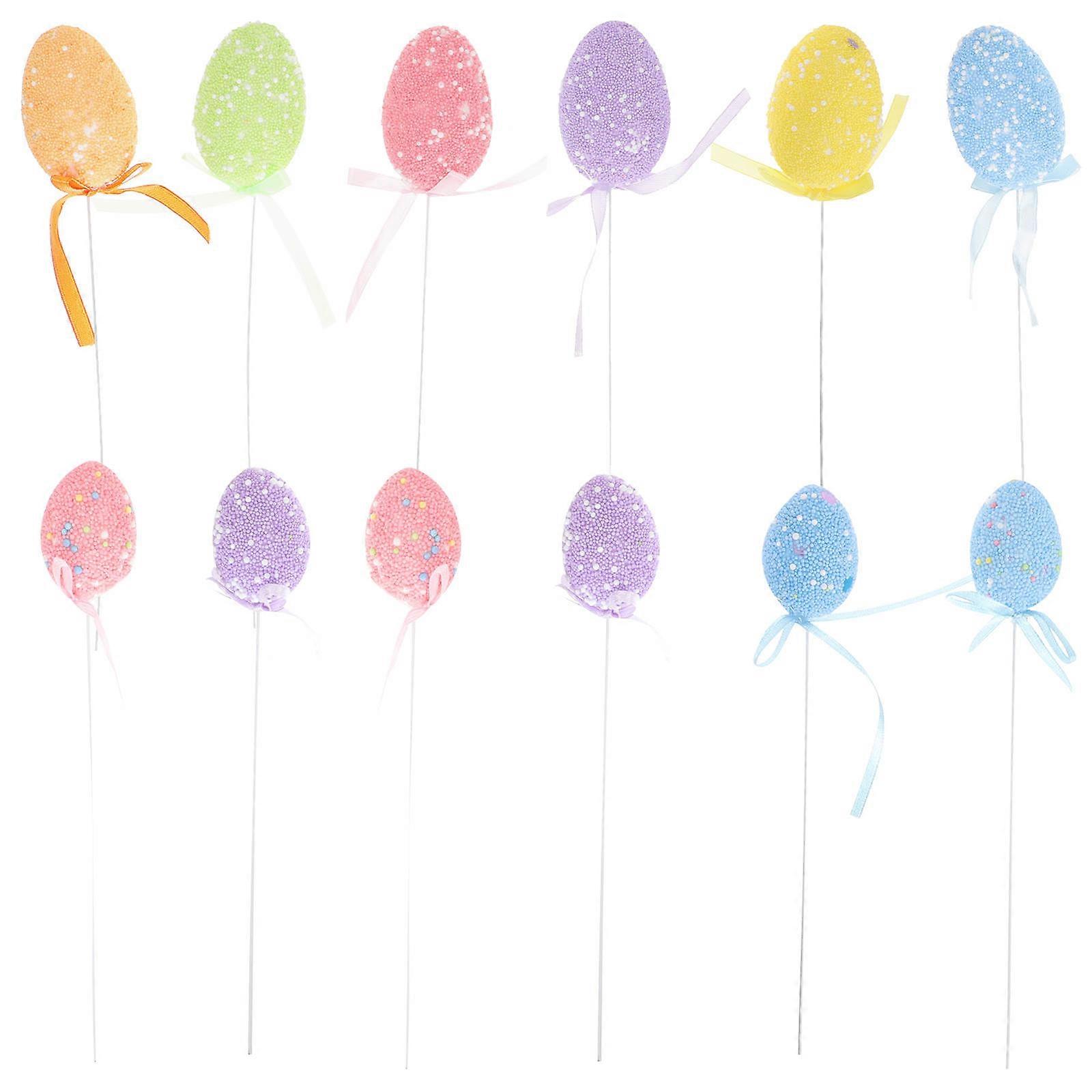 Egg Decorating Eggs Cupcake Toppers Assorted Decoration 4cm x 6cm Decoration 12Pcs