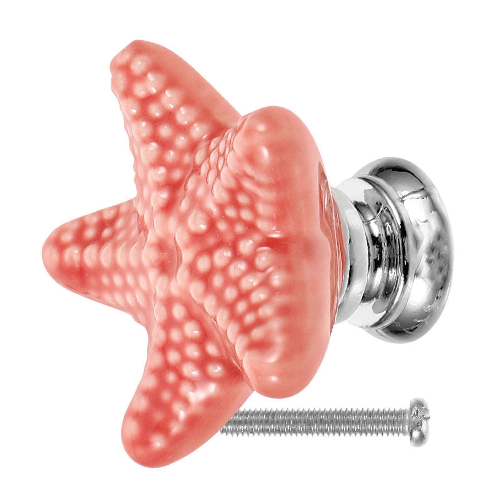 Furniture Pull Handle Practical Pink Shaped Ceramic Cabinet Knob for Drawers Kitchen Cupboard 1Pcs