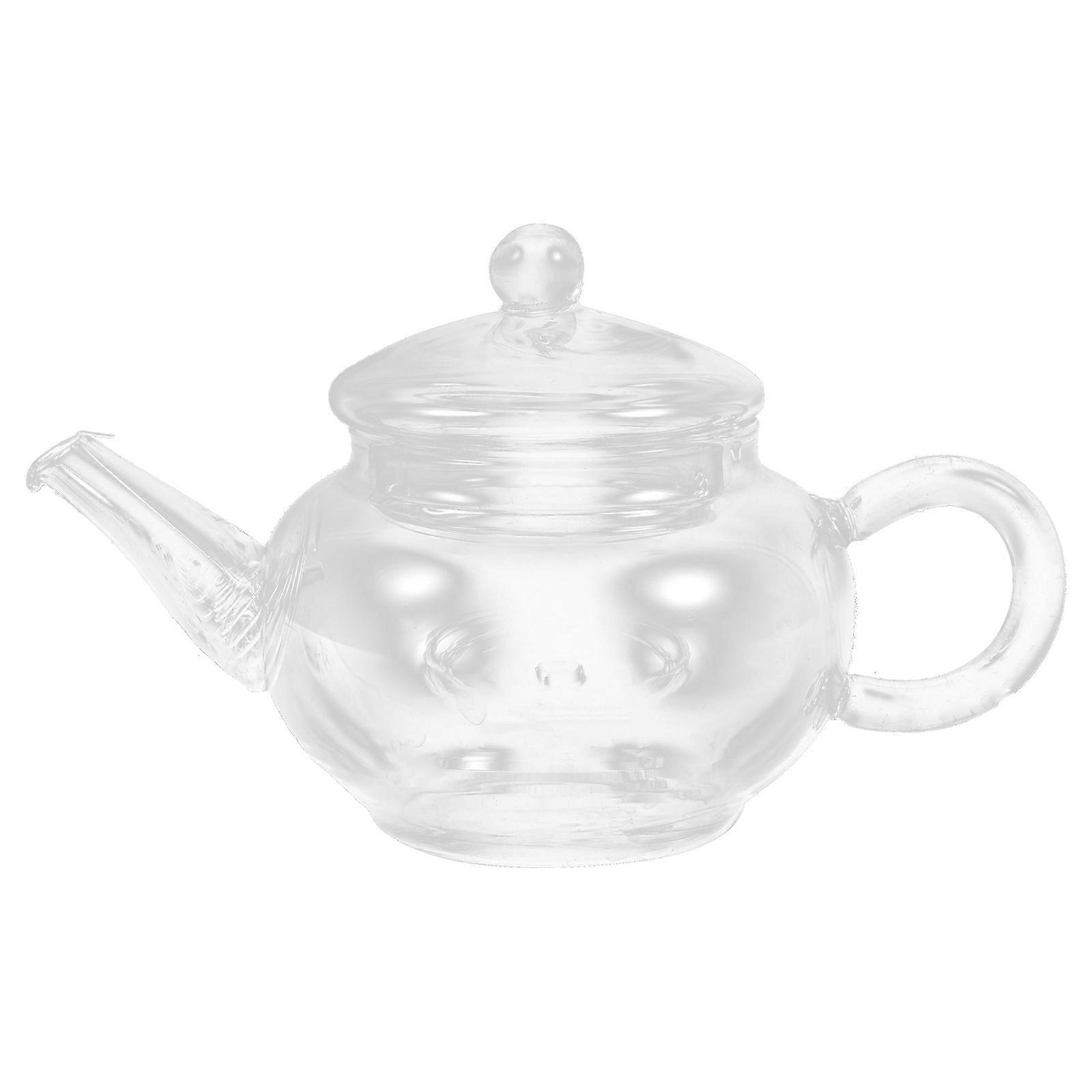 Teapot For Loose Leaf Tea Clear Glass Kettle With Strainer Heat Resistant 250ml 1Pcs