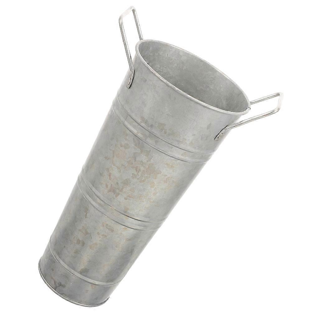 Silver Umbrella Storage Bucket Iron Stand for Storage Multi-Purpose Use