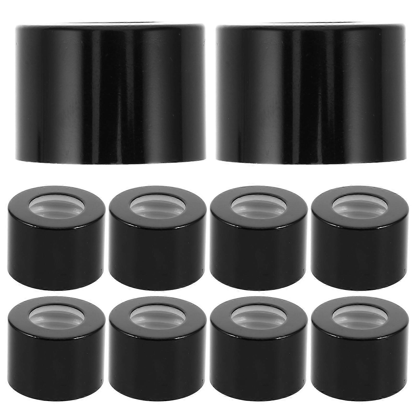 Replacement Diffuser Bottle Stoppers Black Reed Diffuser Bottle Caps For Home Use Size 2.70x2.70x2.00cm Diy 10Pcs