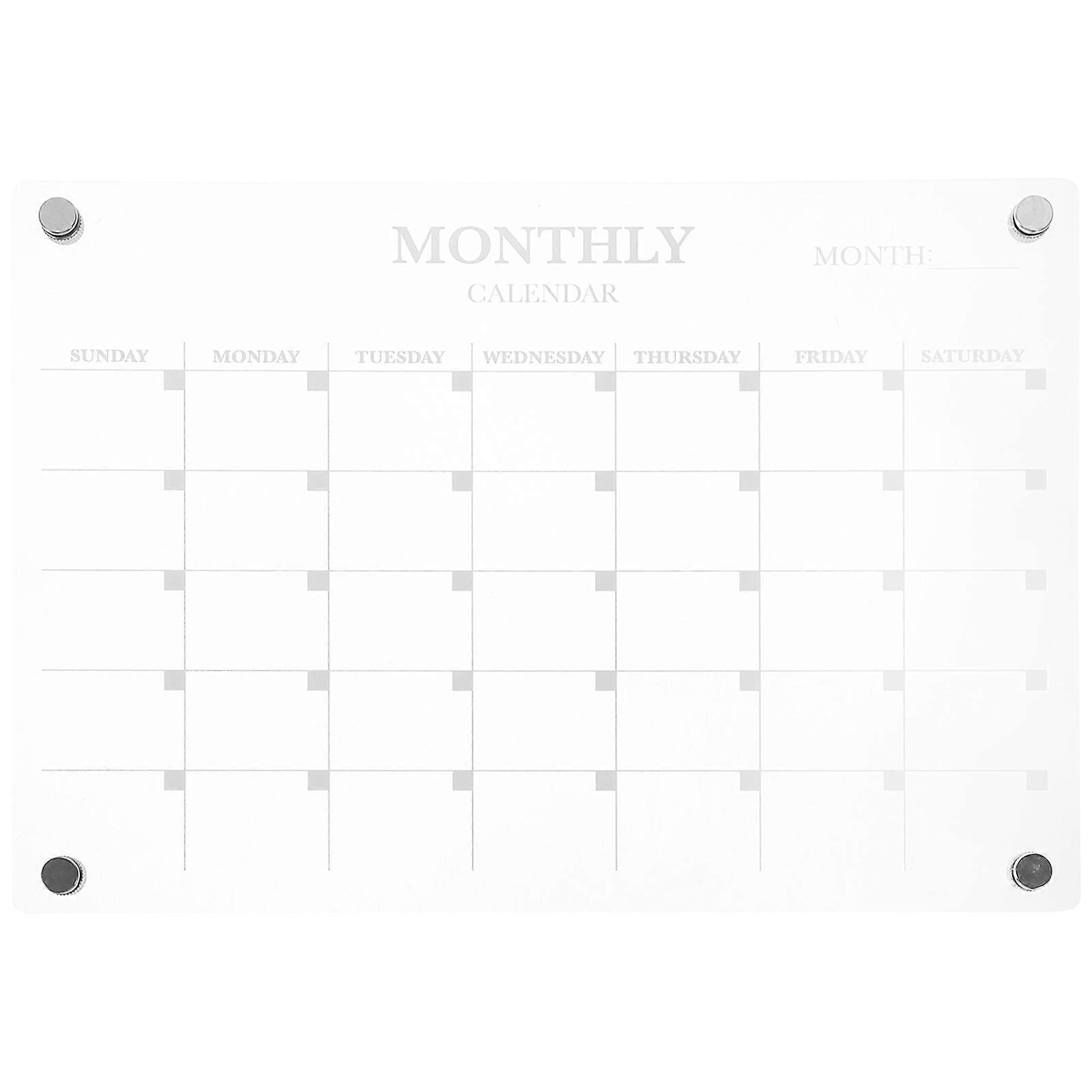 Transparent Acrylic Magnetic Dry Erase Board for Daily Planning