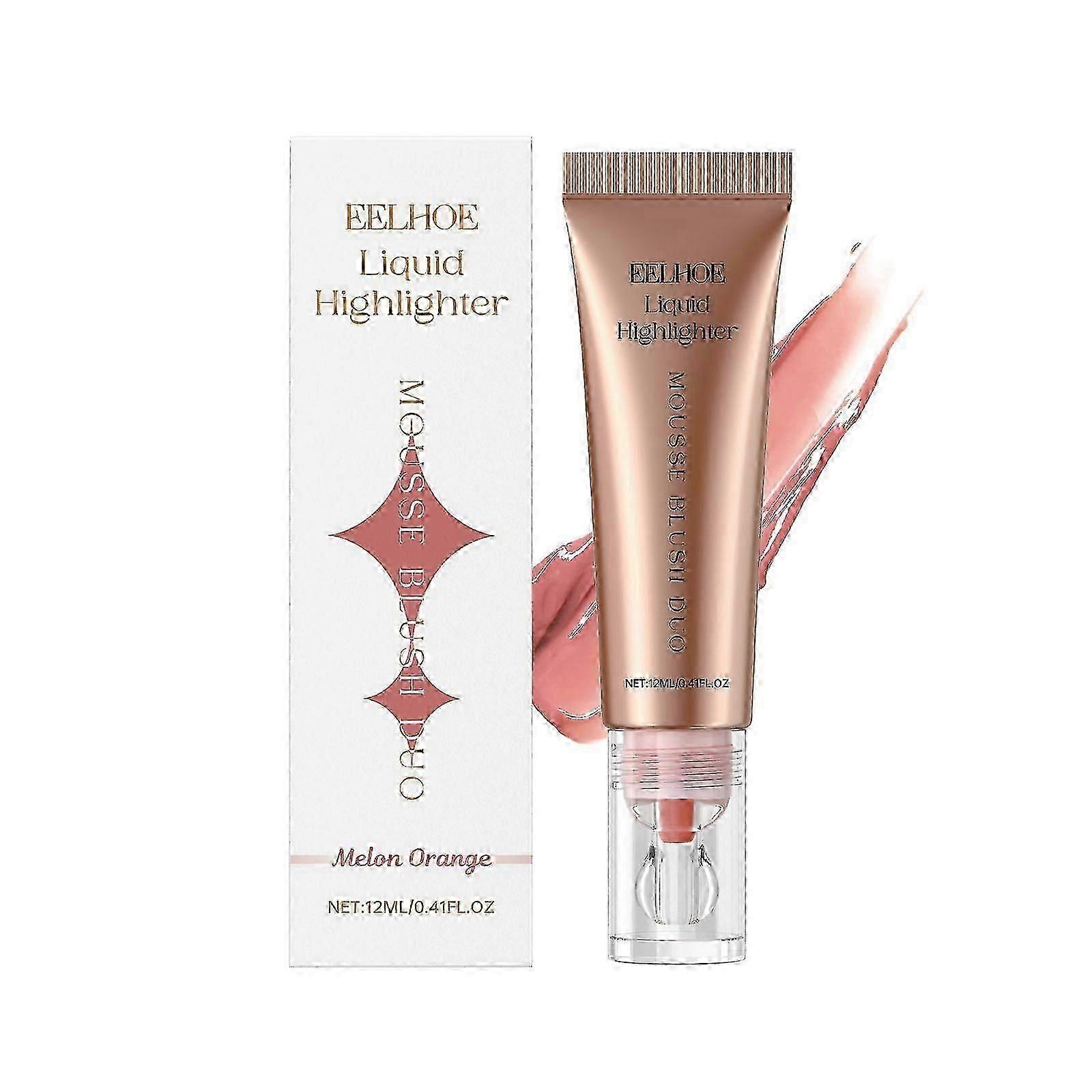 Eelhoe Liquid Highlighter Blush Cream Natural Lightweight Matte Contouring Highlighter Multi-Functional Facial Blush Cream