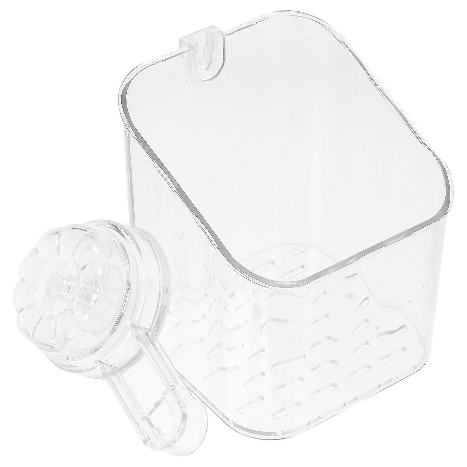 Suction Cup Type Wall Mounted Storage Holder Bathroom Shower Organizer Transparent Quick Access 1Pcs