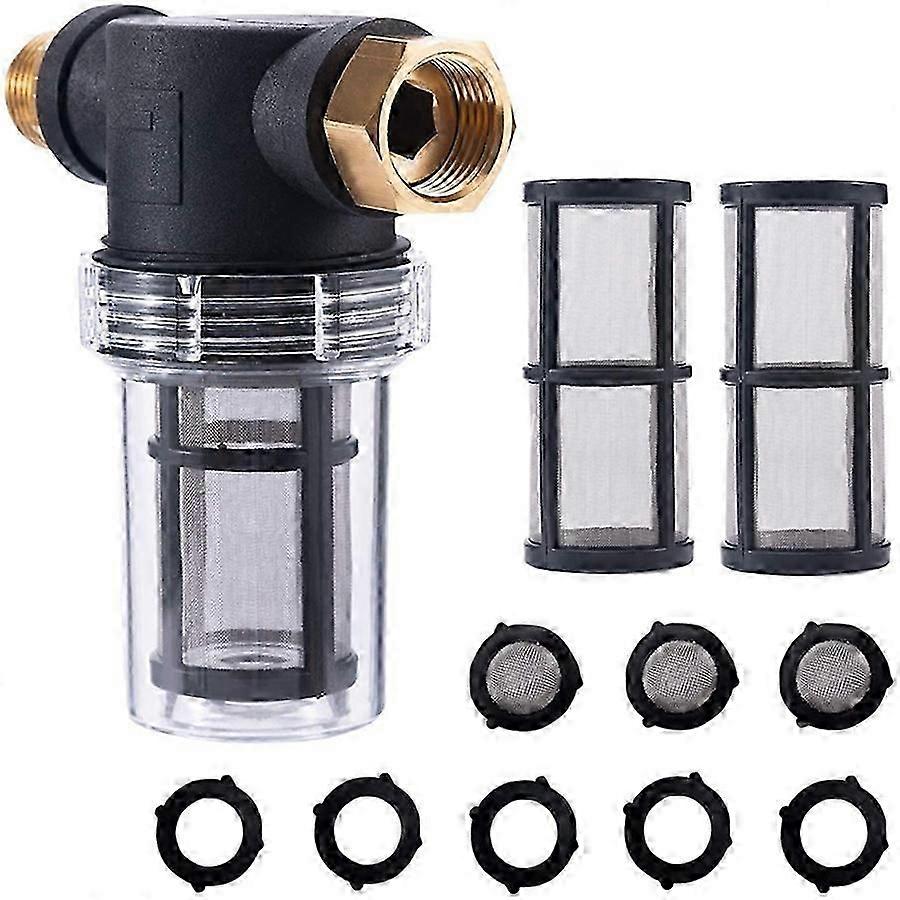 Sediment Filter Attachment Line Water Hose Filter, Garden Hose Filter for Pressure Washer Inlet Wat