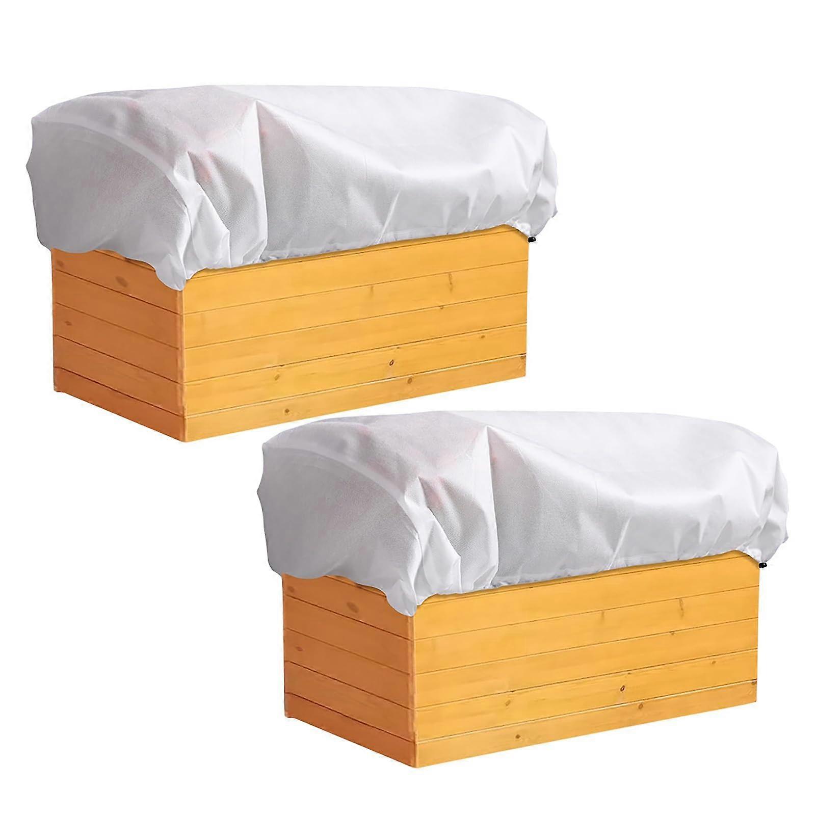 Pack of 2 Rectangular Plant Box Covers, Frost Protection (120x80x40cm)