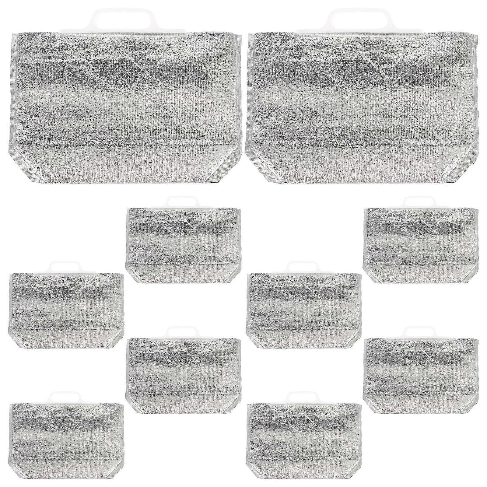 Insulation Package Bag Tote Food Insulation Bag Restaurant Use Aluminium Foil Rectangular 10Pcs
