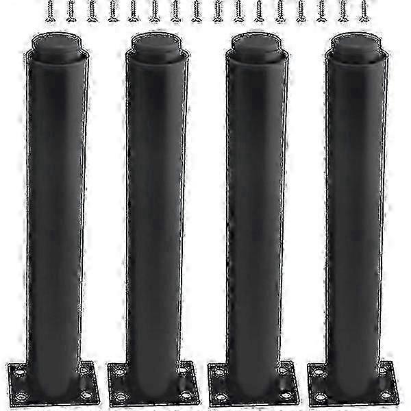 特定のブランド用の4つの強力な調整可能な金属製の家具の脚のセット(25-42cm、ブラック)