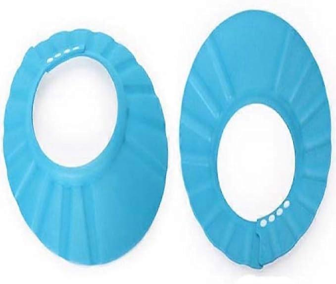 Universal Safe Shampoo Bath Protector Soft Cap for Infants Face and Eyes Blue