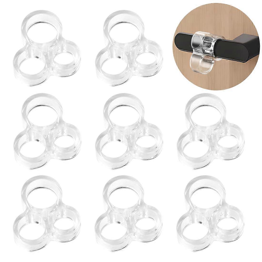 Door Stopper 8-Piece Heavy-Duty, Transparent Wall Protection For Any Door Handle, Door Buffer, Protector, Scratch Guard
