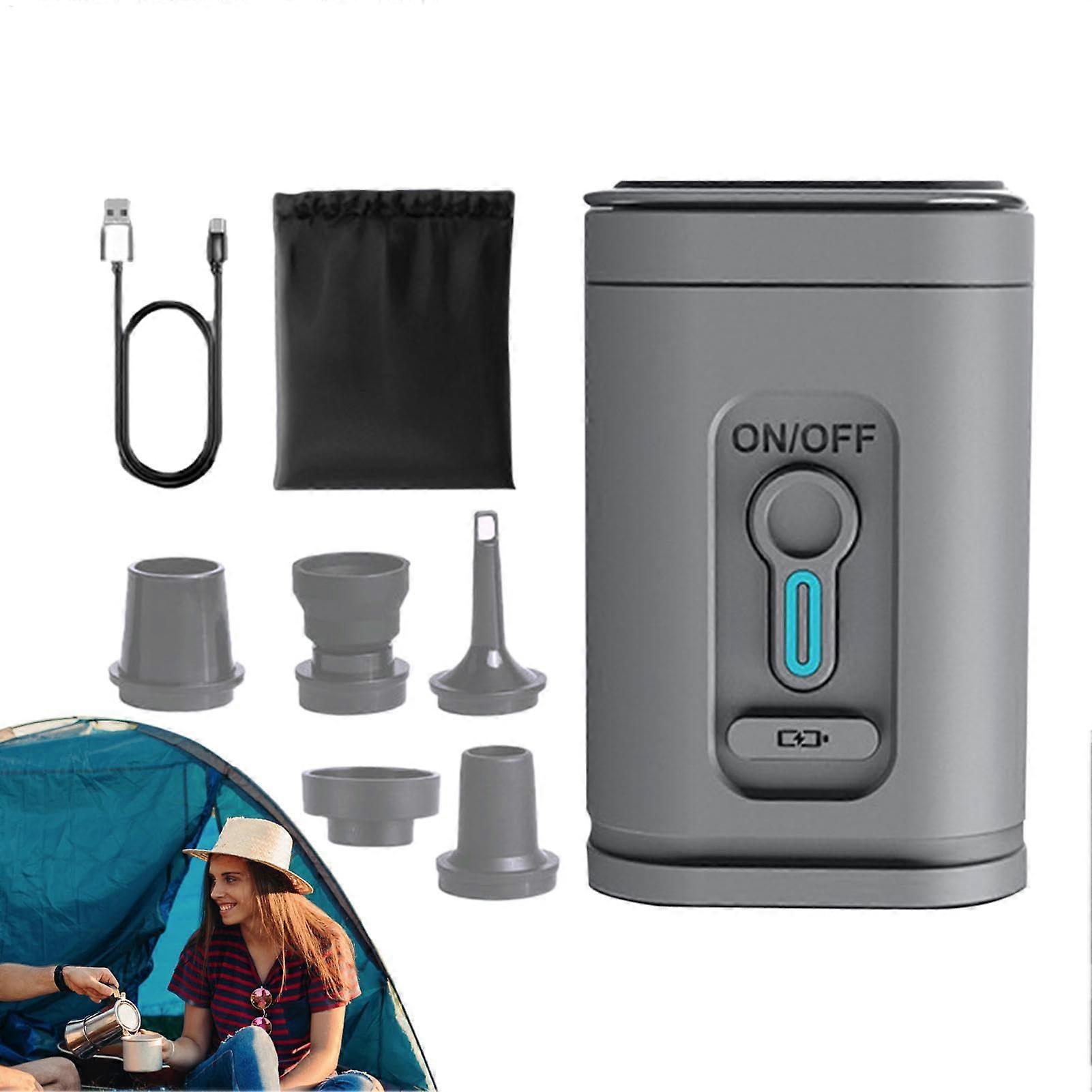 Electric Inflator, Rechargeable Battery with Camping Light for Pool Floats