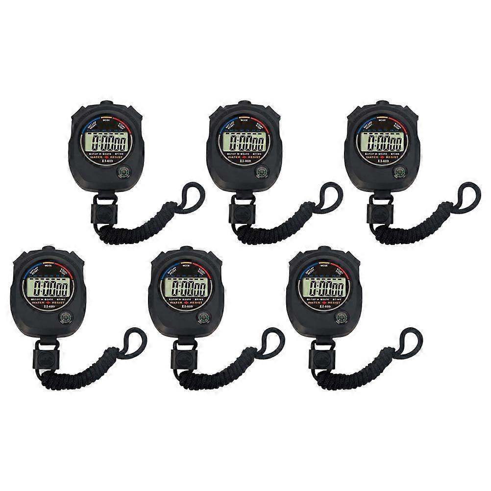 Training Stopwatch Simple Stopwatch Timer Rectangular Shape 6Set