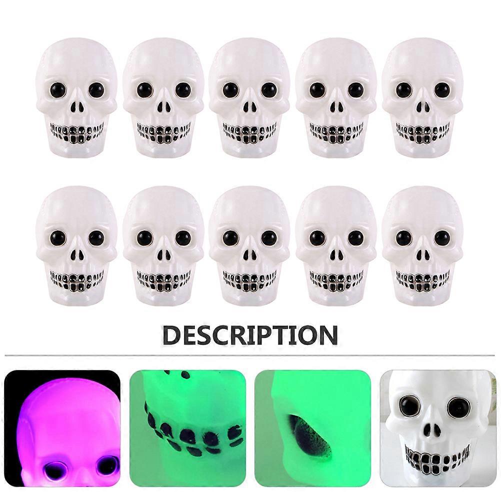 Desk Lamp Led Lamp Beads Skull Head Lamp For Living Room Color Changing Illuminating Assorted Color 8x5x5cm 10Pcs